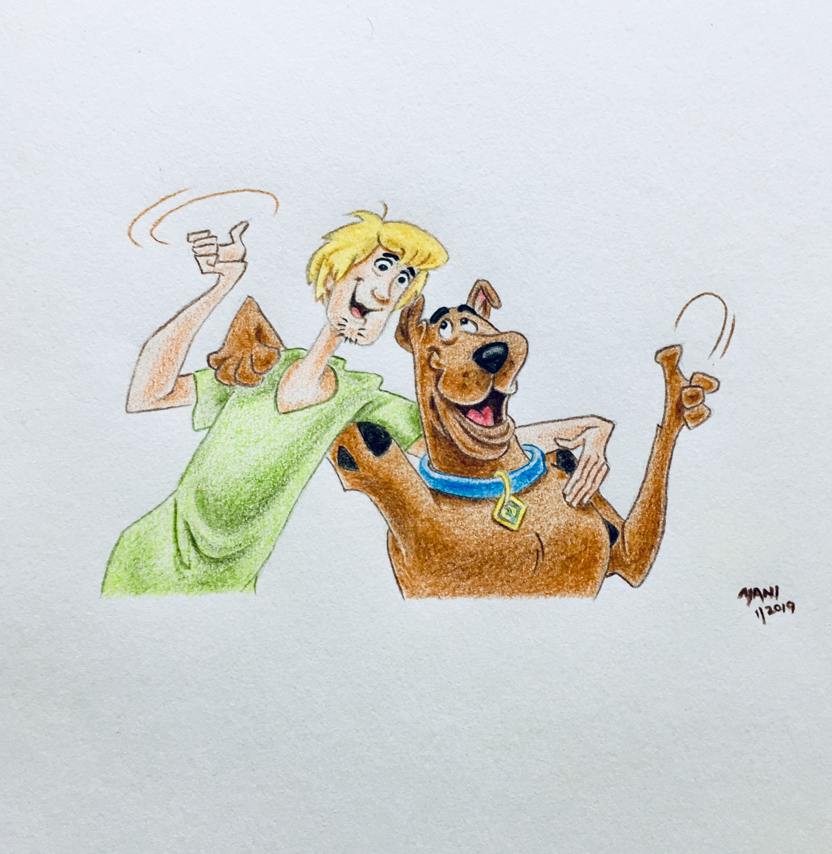 scooby doo and shaggy drawing